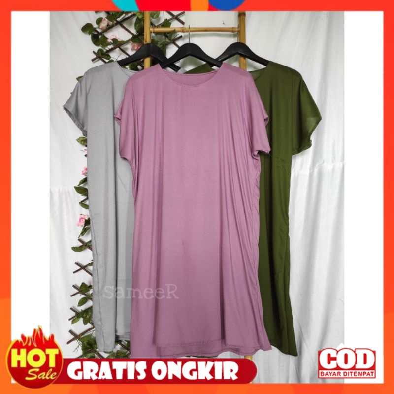 KAIN ADEM HALUS TEBAL / Daster Bali Jumbo Midi Dress Rayon Kekinian Ld 120