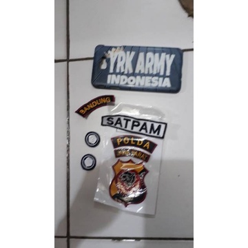 Bordir Bordiran atribut security dan satpam + nama Terbaru BordirNama dada