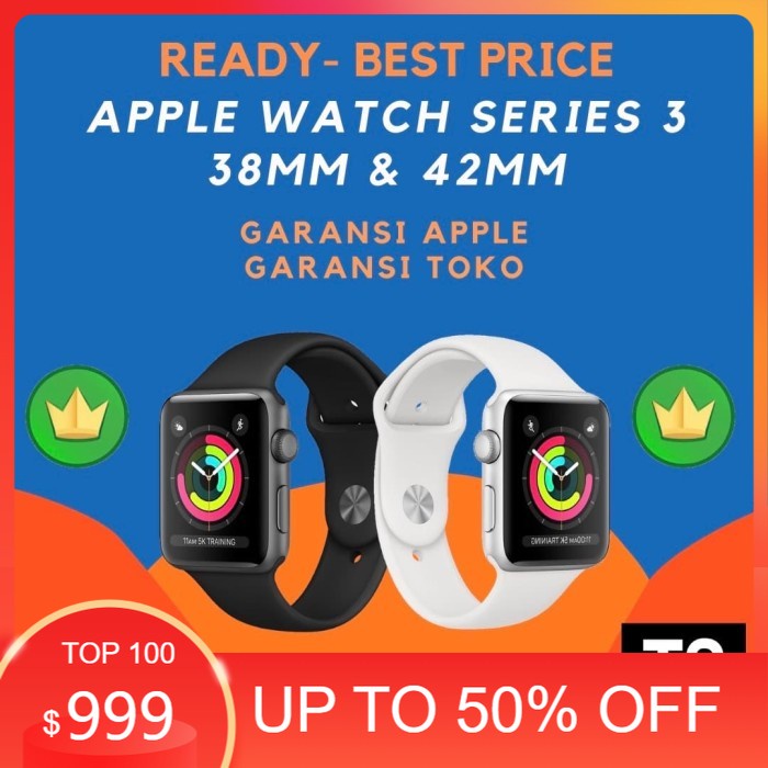 JAM PINTAR/ ORIGINAL/ Garansi iBox Apple Watch Series 3 42MM 38MM Space Grey Silver Sport - GRS APPLE INTER, CPO 42MM BLACK