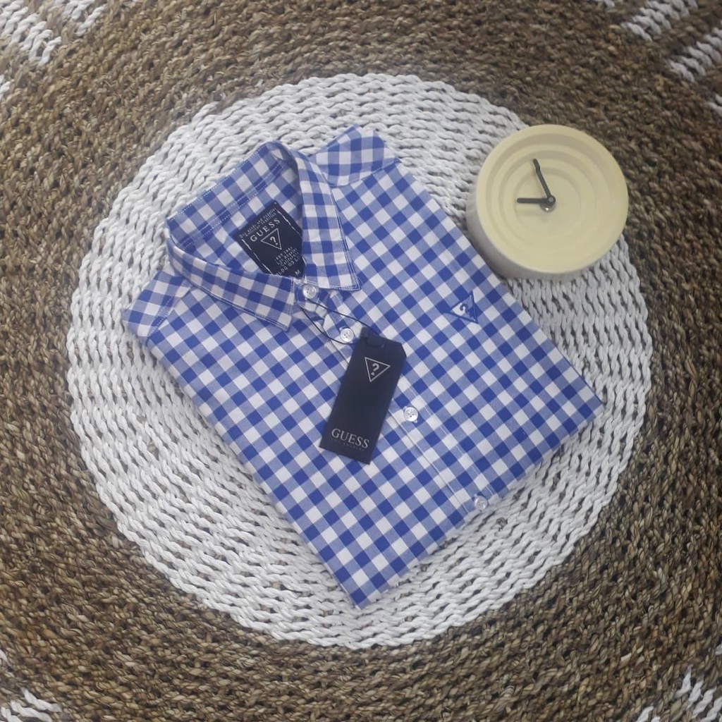 KEMEJA TERBARU GUESS ORIGINAL// kemeja import kotak- kocak GUESS ORIGINAL// Kemeja pria kotak-kotak 
