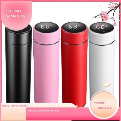Termos Tumbler Thermos Suhu Temperature Led Botol Minum Stainless  - Gold