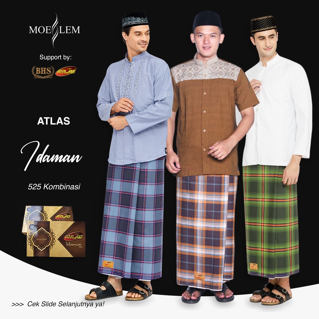 ATLAS Idaman 525 Sarung Motif Kombinasi Kotak Varian Warna