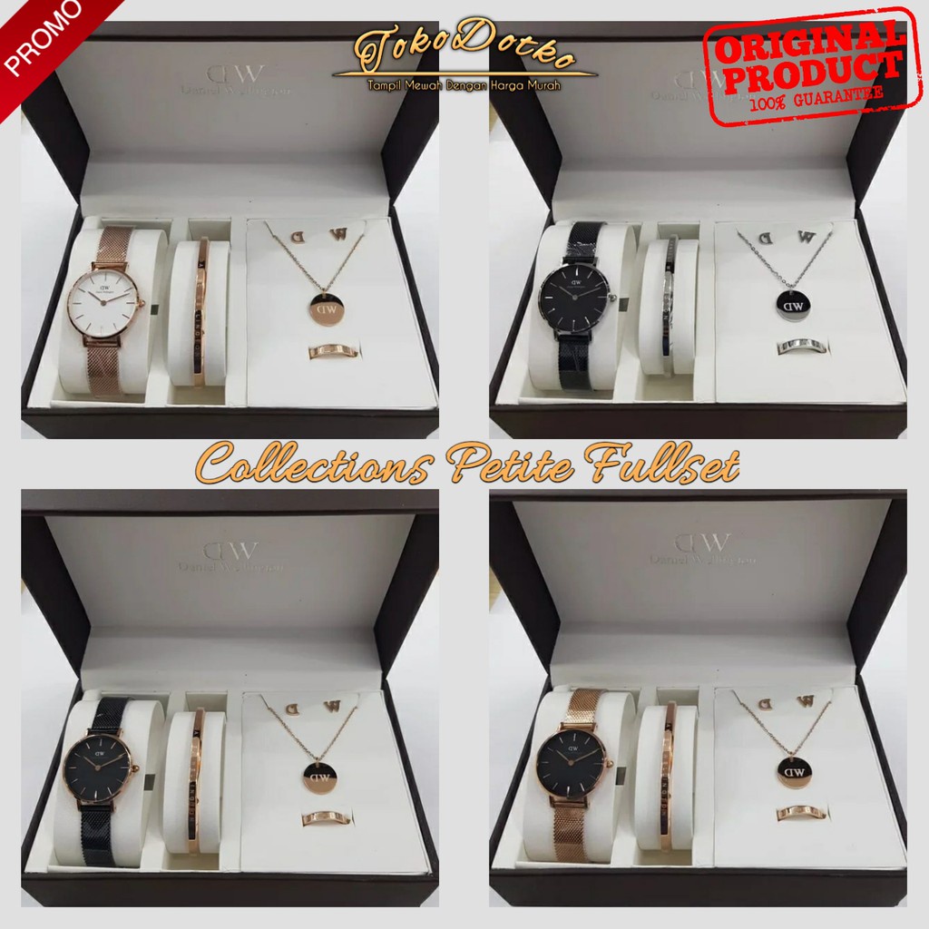 6A. (Original 100% - Garansi 2 Thn) Jam Tangan Daniel Wellington Original Wanita Petite Fullset Kalu