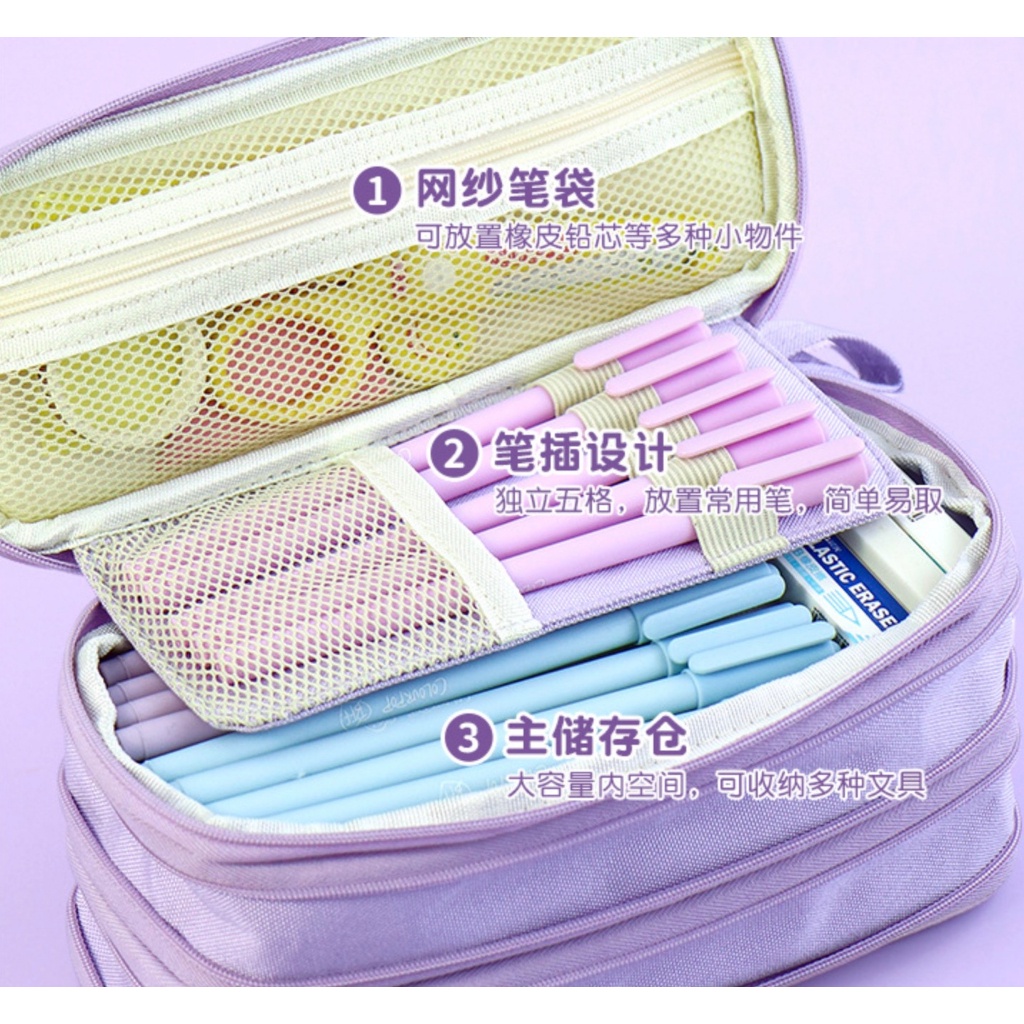 

TXS20 Korean Pen Pencil Case Super Tebal Tinggi Lucky Kotak Tempat Pensil Box KTM