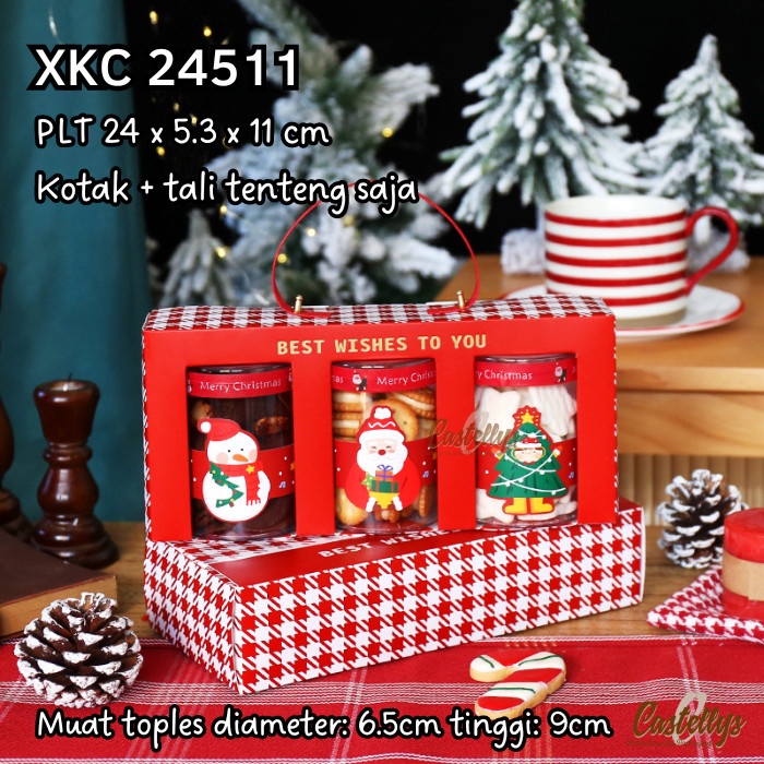 

Kotak Box Kue Natal XKC 24511 Cookies Permen Snack Hampers Christmas