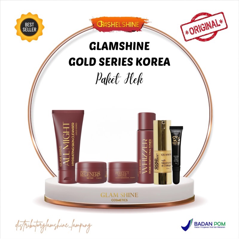 Glamshine Paket Skincare Menghilangkan Flek Terlaris Best Seller