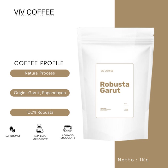 

Kopi Robusta Garut Jawa Barat 1kg Premium - Espresso Blend - ROASTED BEANS