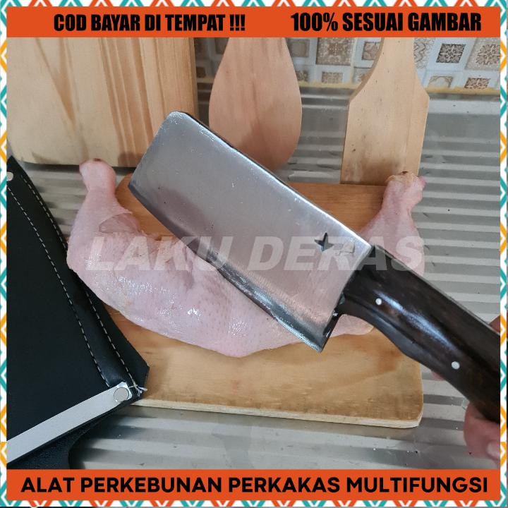 Golok Daging Ayam Sapi Baja Per Golok Serbaguna Tebas Dahan Ranting