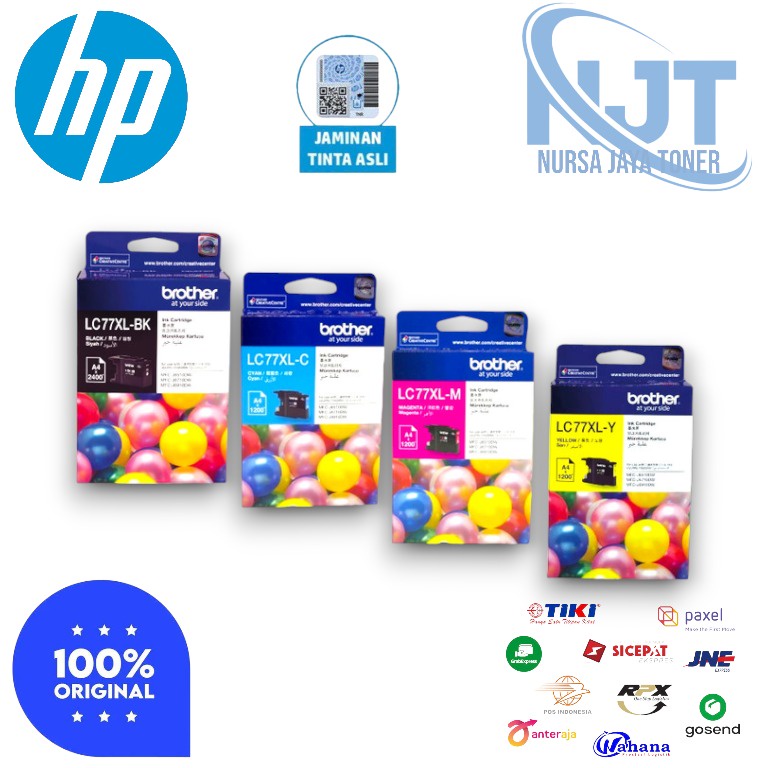 Tinta Brother LC 77XL Black-Cyan-Magenta-Yellow ORIGINAL