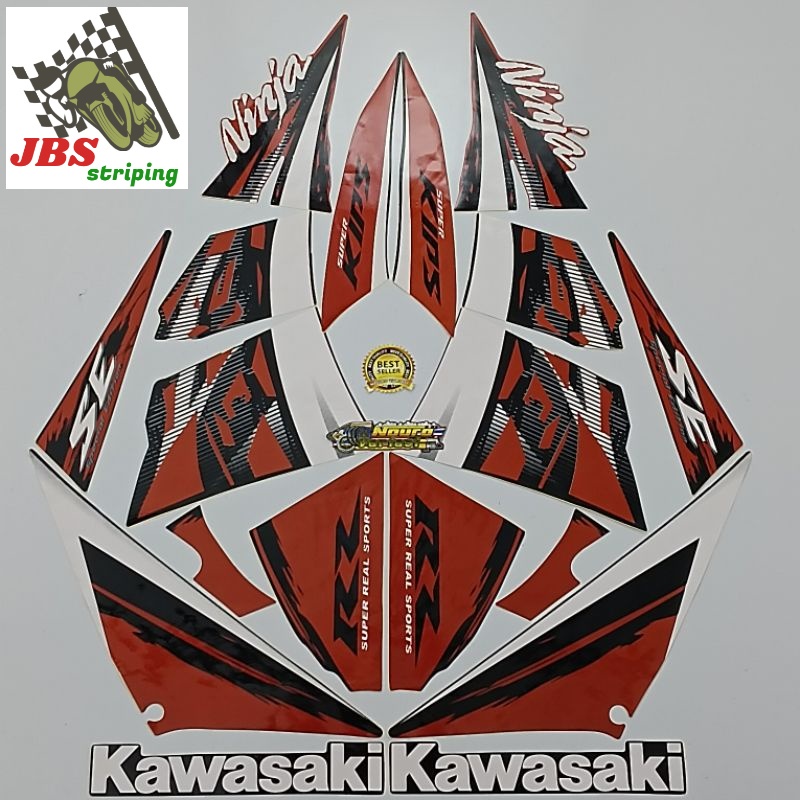 Striping ninja rr stiker Kawasaki ninja rr se 2013 2014 oren