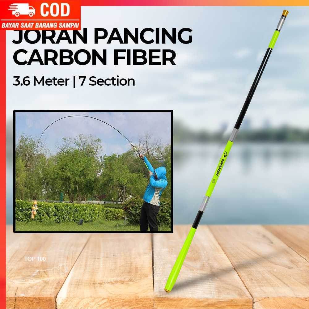 ( 100% BARANG ORI ) TaffSPORT Joran Pancing Pole Tegek Carbon Fiber Fishing Rod - 5841