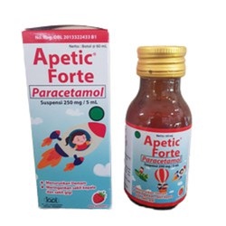 APETIC FORTE PARACETAMOL SIRUP 60 ML - Obat Demam Anak - Sakit gigi dan Nyeri Untuk anak 6 Tahun Ke 