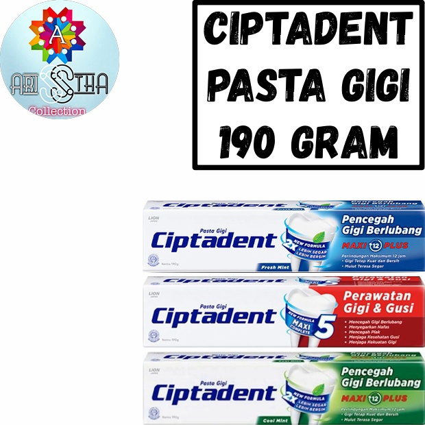 Ciptadent Pasta Gigi Maxi Cool Fresh Mint 190 Gram
