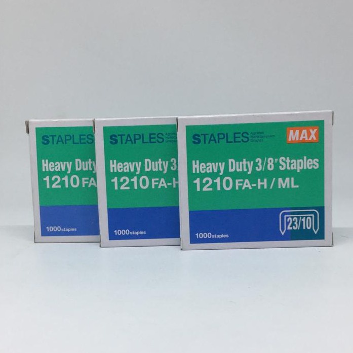 

ISI STAPLES MAX 1210 23/13 BESAR HEAVY DUTY STAPLES JILID 3/8