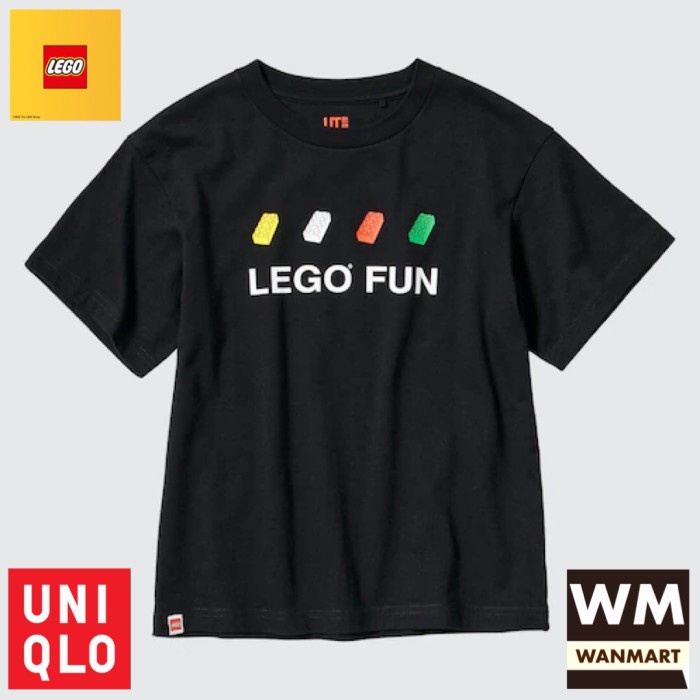 UNIQLO Kids UT T-Shirt Kaos Grafis Lego R Anak Laki Laki Black - 160