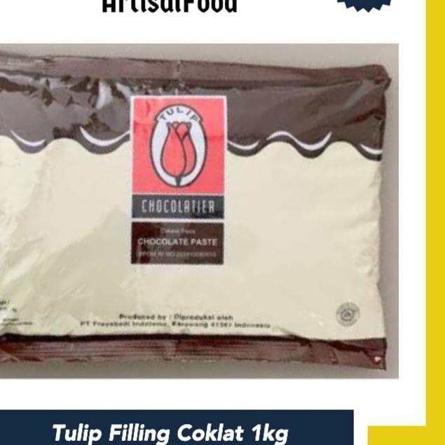 

COD Tulip Dark Coklat Cokelat Filling Selai Isian Coklat 1kg ASLI