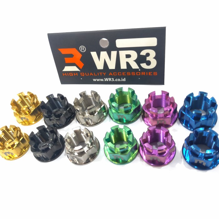 Mur As Roda WR3 Titanium Depan Belakang Universal M16 X 1.5 M14 X 1.5