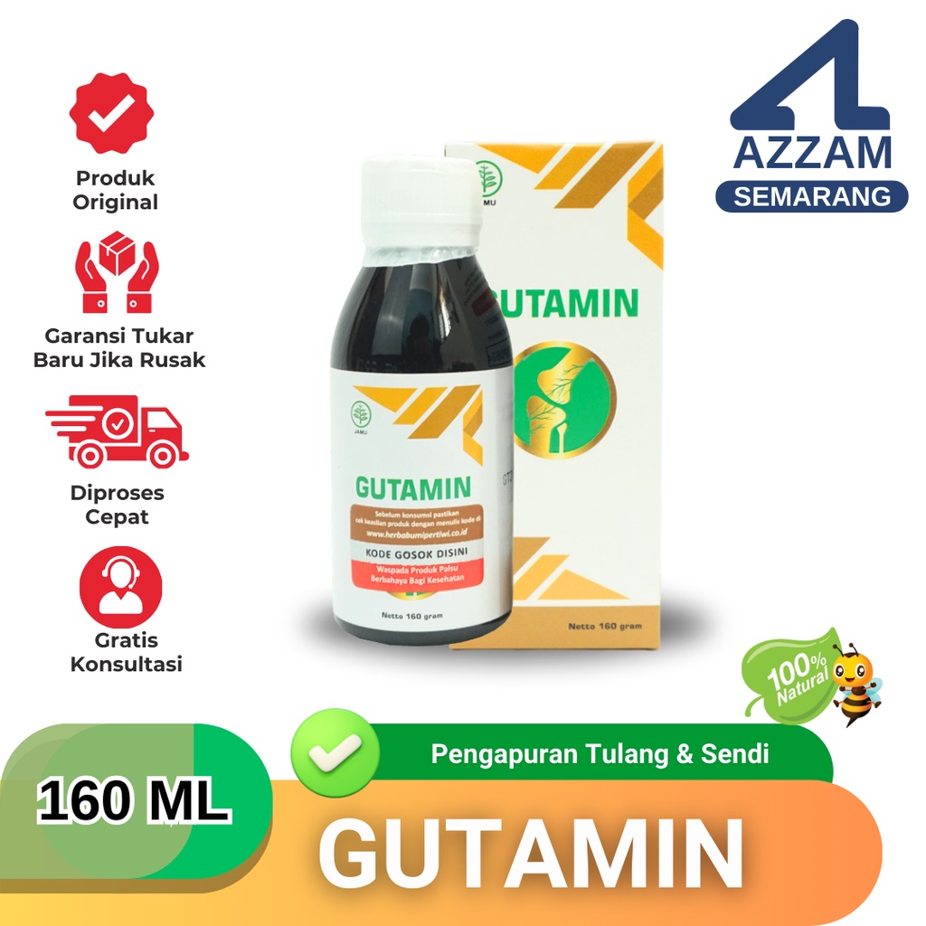 Madu GUTAMIN Herbal Persendian Nyeri Sendi Pengapuran Saraf Kejepit Asli