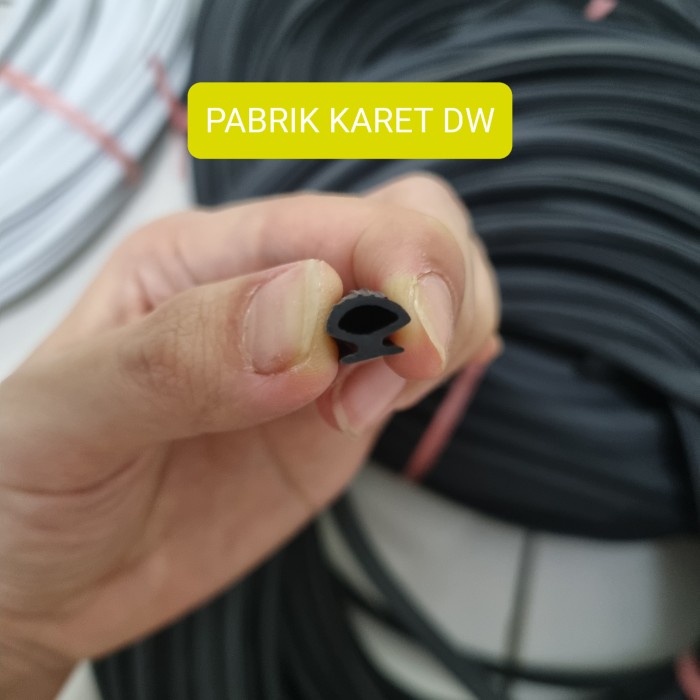 Lis karet skoneng bulat 107 bumper kusen alumunium seal HARGA PER 1 METER