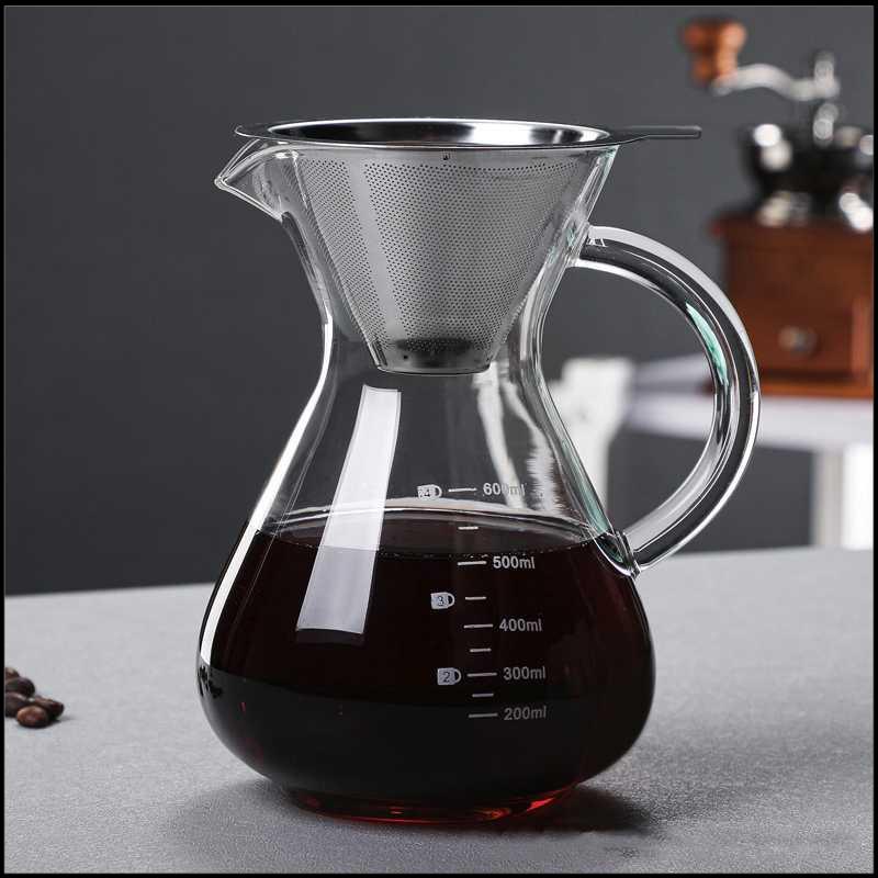 

LOULONG Coffee Server Chemex Drip Pour Over Borosilicate Glass - LL8