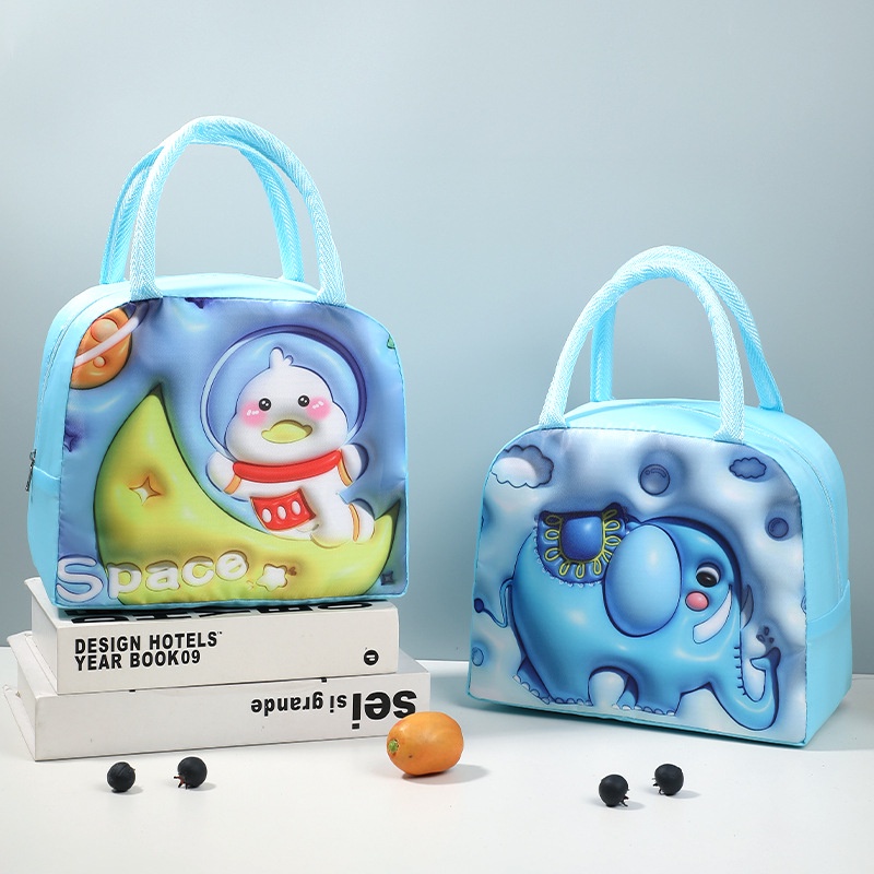 Motif 3D! TAS BEKAL MAKANAN ANAK LUNCH BAG 3D ANIMAL LUCU