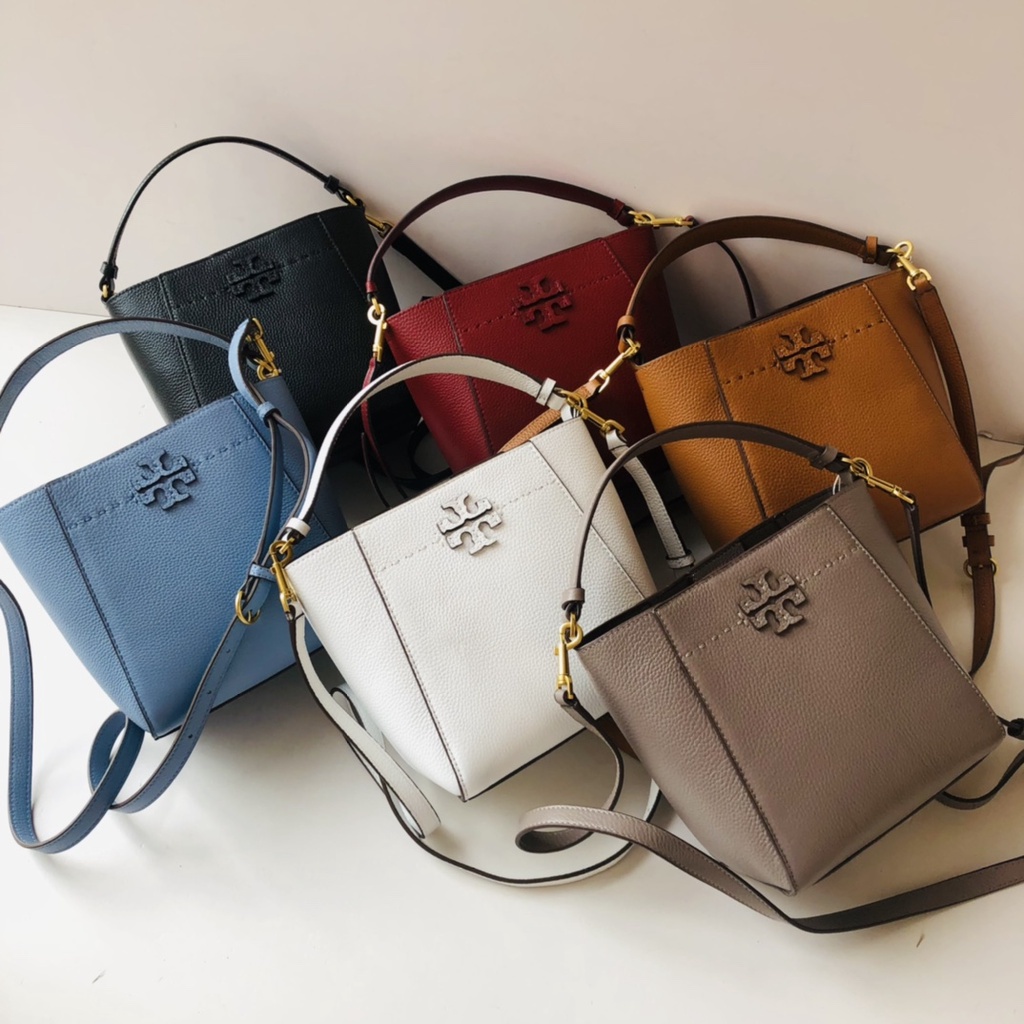 Tory Burch 917 TB MCGRAW HOBO Tote Wanita Kecil Baru dengan Tali Panjang