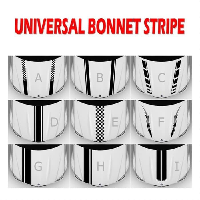 [ Termurah ] promo stiker kap mobil stiker mobil avanza calya agya honda jazz dan semua tipe mobil C