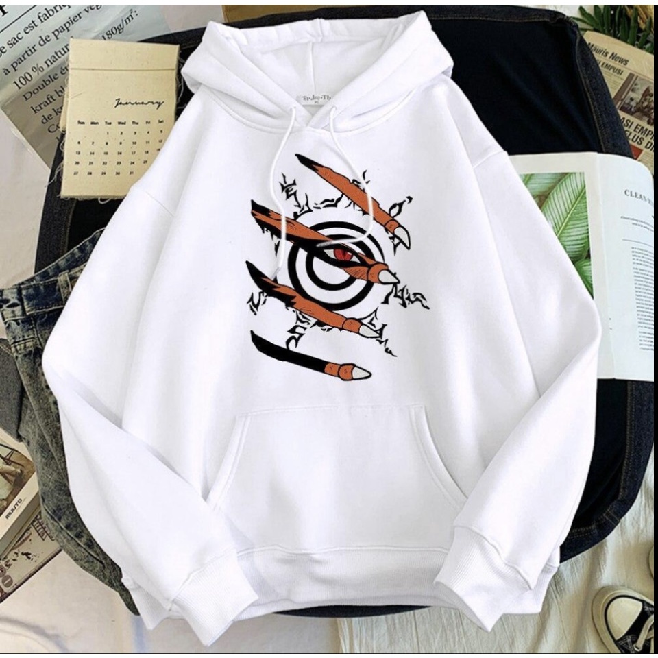 Jaket Hoodie KURAMA Naruto anime Pria Wanita Distro Terbaru 2024