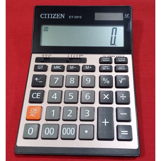

Kalkulator dagang calculator CMZEN CT-3512 12 digits Check & Correct mirip citizen
