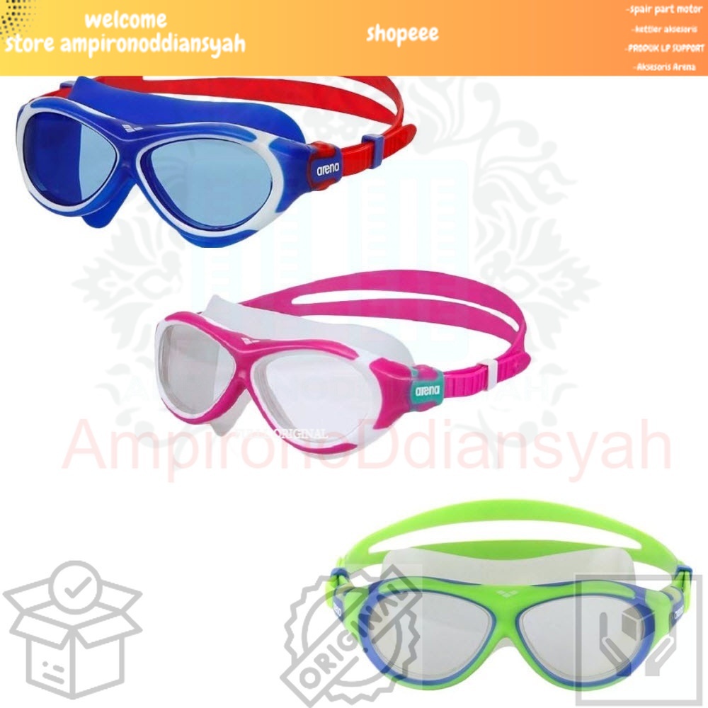 kacamata renang Arena Swim Goggles Junior AGG-390J Ori 100% arena kacamata renang arena arena kacama
