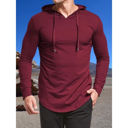 hoodie kupluk pria distro lengan panjang / kaos hoodie polos terlaris / kaos kupluk pria kekinian / 