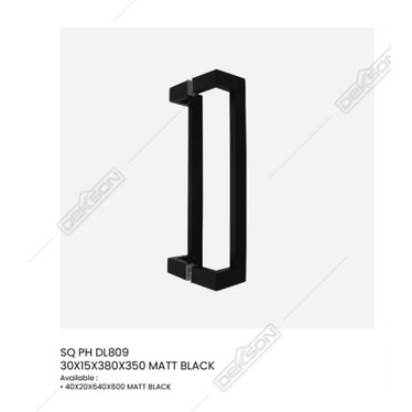 TERPERCAYA Pull Handle Deluxe Dekkson SQ PH 809 30X15X380x350 Black - Black / Hitam