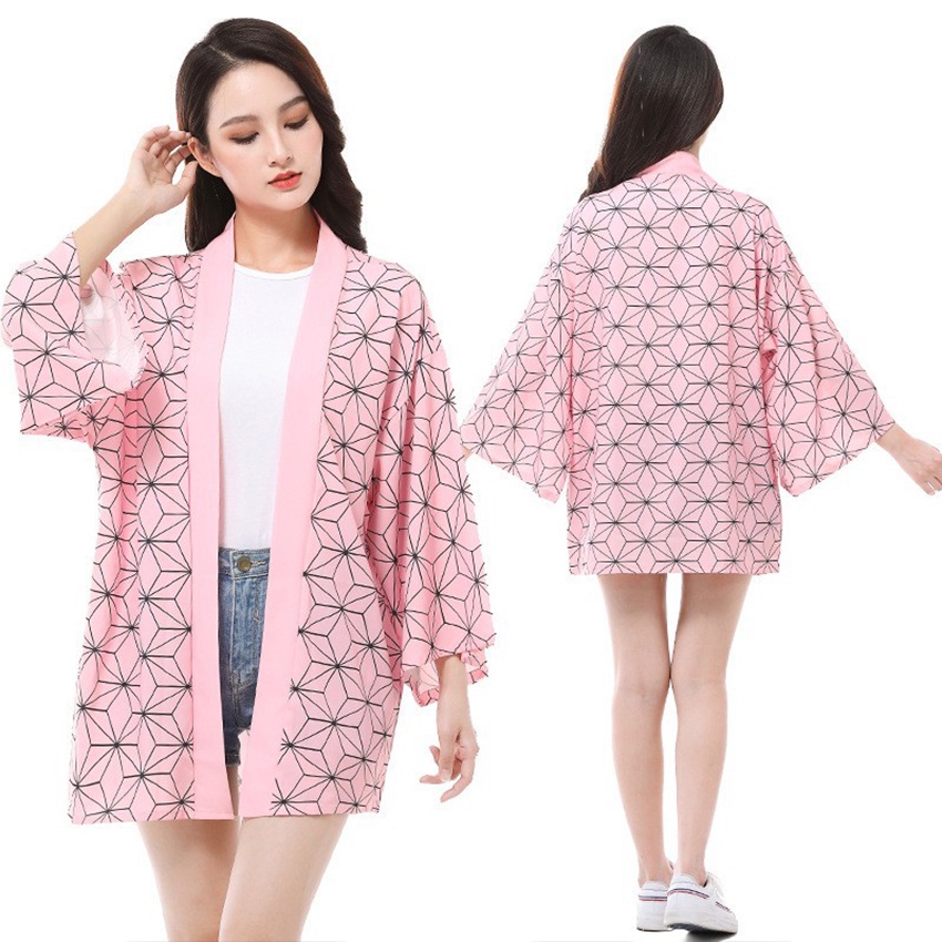 RB Kimono Kimetsu No Yaiba Dewasa Anak Cosplay Kostum Jepang Japan Kimono Cosplay Demon Slayer