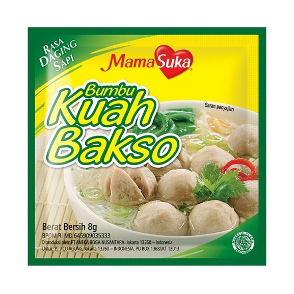 

Bumbu Kuah Bakso Mama Suka 8gr - 1 Renceng (12 Saset)