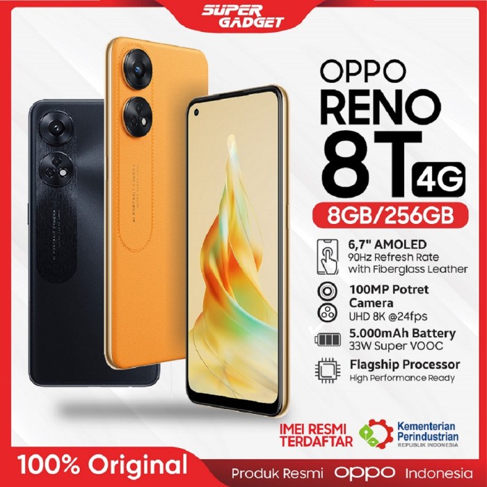 OPPO RENO 8T 8/256 GB RAM 8 ROM 256 8GB 256GB - Orange, FS 8/256GB