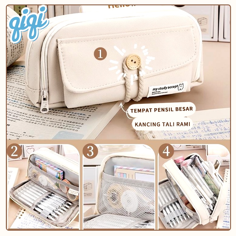 

Pencilcase Kotak Pensil Tempat pensil berkapasitas besar 2024 New Design Tempat pensil berkapasitas besar - Qiqi Treasure
