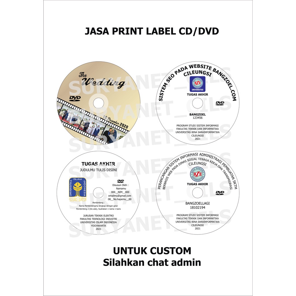 

Jasa print stiker cd