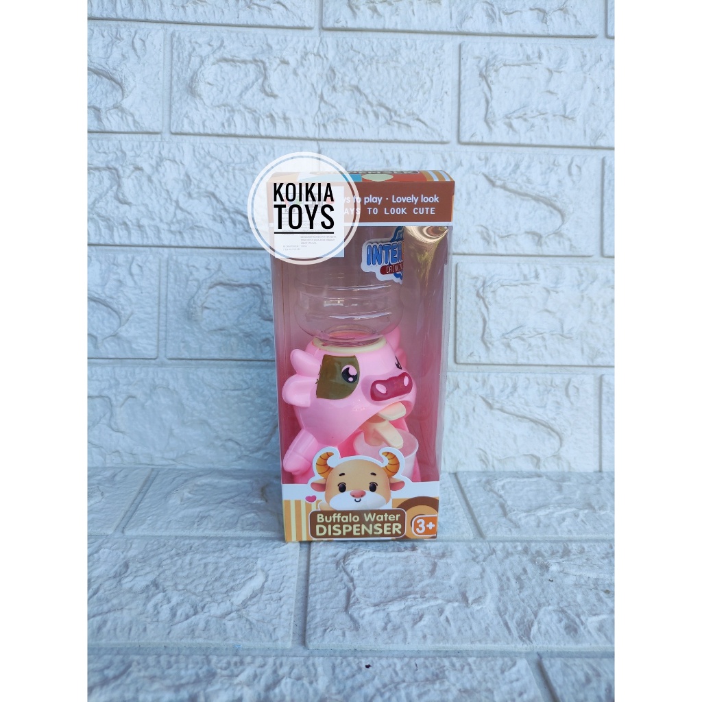 Mini dispenser air galon portable mainan anak tempat air karakter dengan gelas
