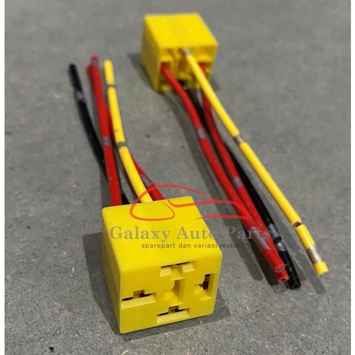 Soket relay 4 kaki kabel mobil motor universal plastik pvc