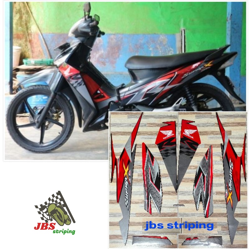 Stiker supra 125 r striping  Honda Supra X 125 R hitam tahun 2010 list body supra 125r