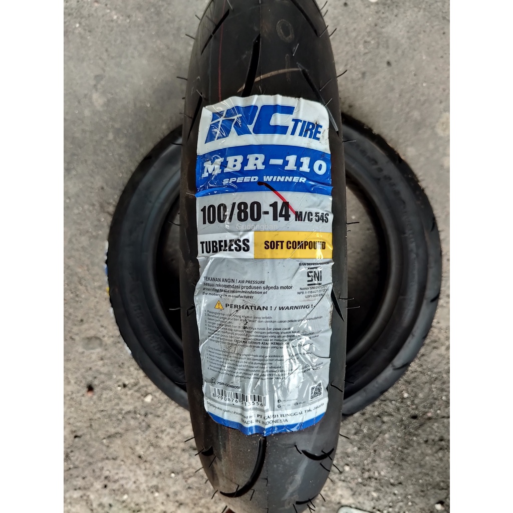 ( RING 14 ) 100 / 80 - 14 MBR110 IRC Soft Compound MBR-110 Ban Motor Matic Racing Balap Free Pentil