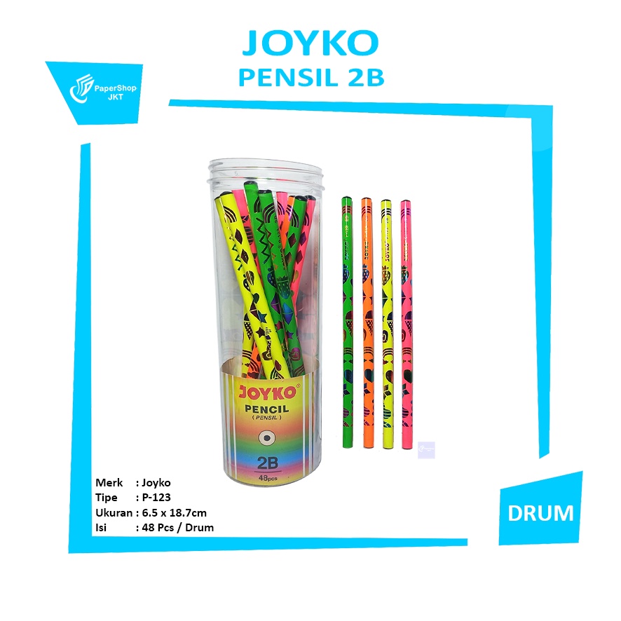 

Joyko - Pensil Kayu 2B P-123 Pensil Anak Lucu - Drum