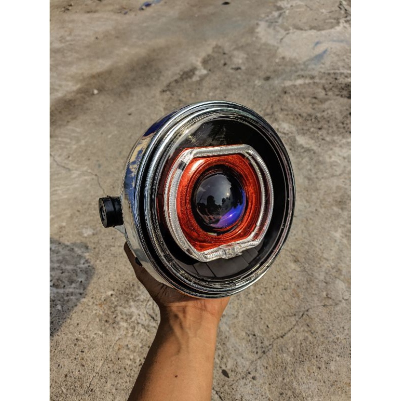 lampu ninja SS set biled vinyx P50 lampu depan ninja set biled vinyx P50 headlamp ninja SS batok nin