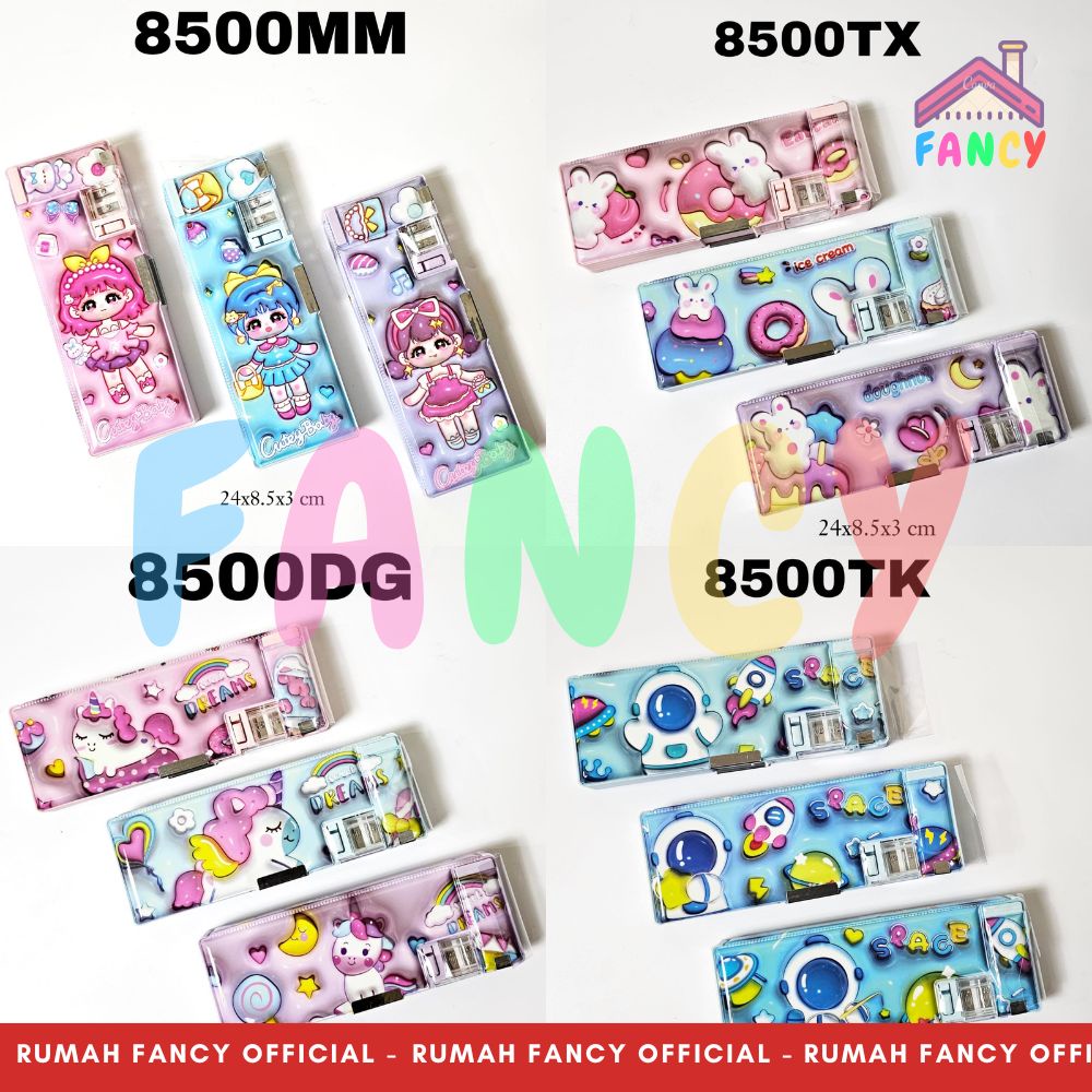 

[FREE DUS + BUBBLE] Kotak Pensil Magnet Astronout Unicorn Girl Bunny 8500TX GF TK Pensil Case Magnet Cute Lucu Unik Murah