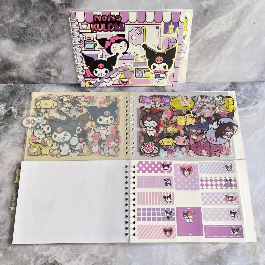 

Stiker Buku washi karakter 2d MOMO/Stiker Buku Spiral Karakter Momo Cute 4in1 Aesthetic