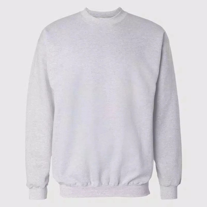 ✨BISA COD✨ -Sweater Polos Basic Pria Wanita Putih - Putih, M Sweater Keren Sweater Unik Sweater Prem