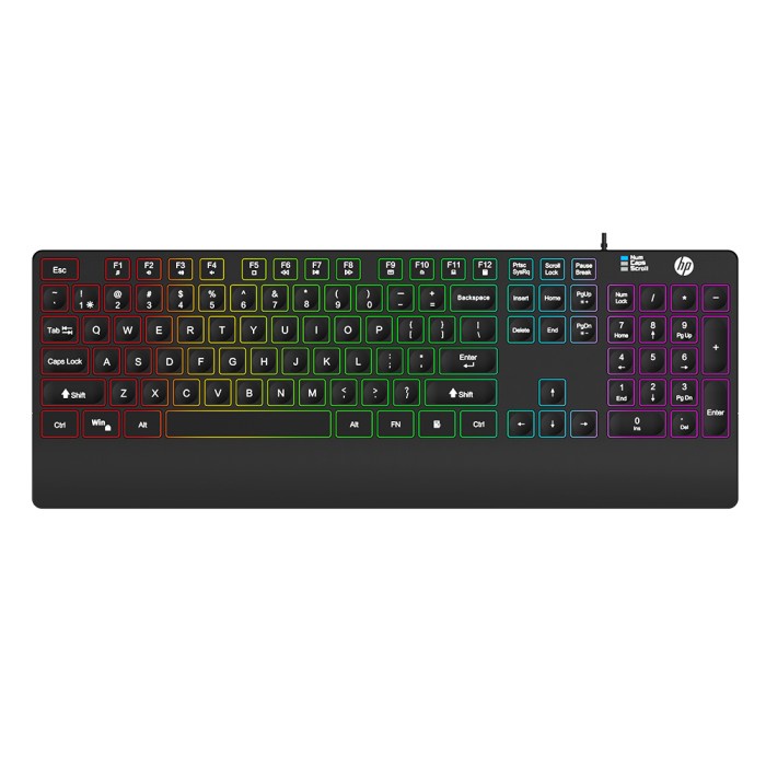 Keyboard Gaming HP K120 - Membrane Keyboard With Chocolate Keycaps RGB