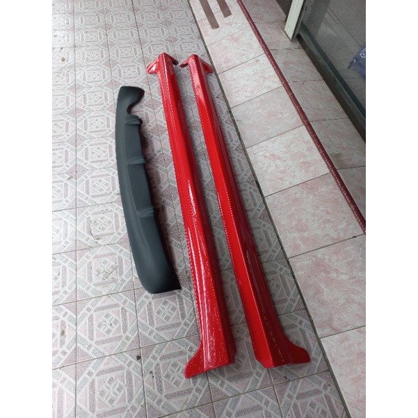 JAMINAN PERSISI  side skirt dan difuser honda brio old