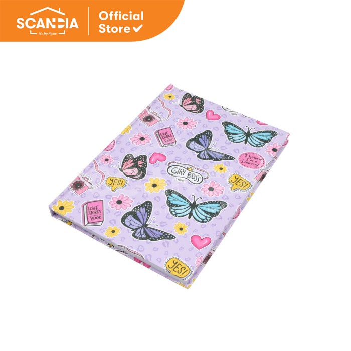 

SCANDIA Buku Catatan Notebook Hard Cover 100 Sheets Butterfly (SP0270)