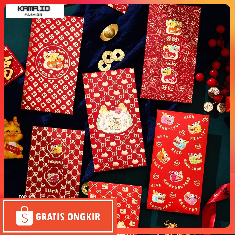 

Angpao Imlek / Angpao Naga Branded Yaoneng PREMIUM Dragon 2024 Motif Lucu